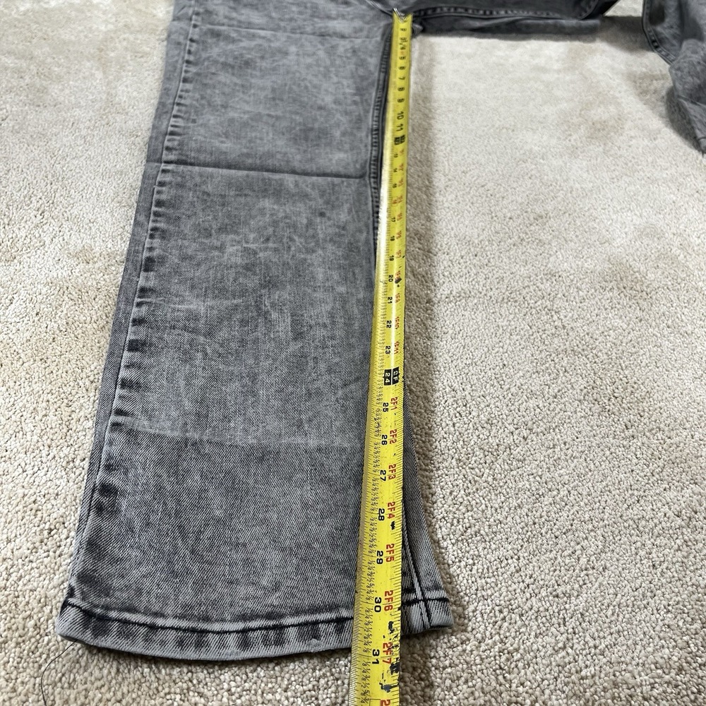 Levis 502 HI-BALL Mens Dark Gray Acid Wash Jeans 32x31 Cotton Blend Stretchy NWT - Picture 8 of 15